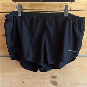Brooks Jet Black Athletic Shorts